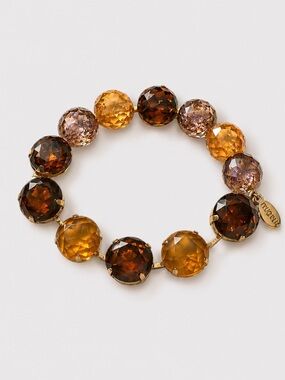 Pilgrim Faceted Bracelet in Amber Tones